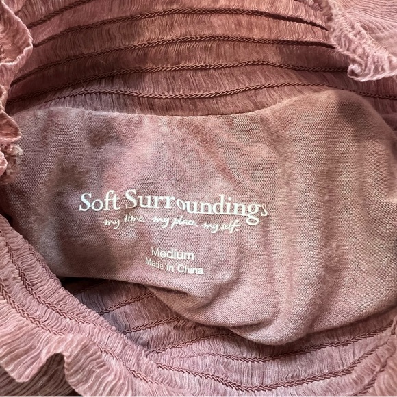 Soft Surroundings Lace Mini Dress High Neck Long Sleeve Romantic Party Evening M - Picture 8 of 9